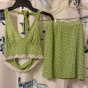SHEIN Floral Set Size S. Halter Top and Mini Skirt